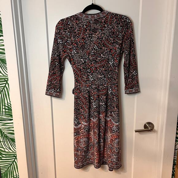 BCBGMAXAZRIA Adele Floral Wrap Dress Size XS - Picture 2 of 8